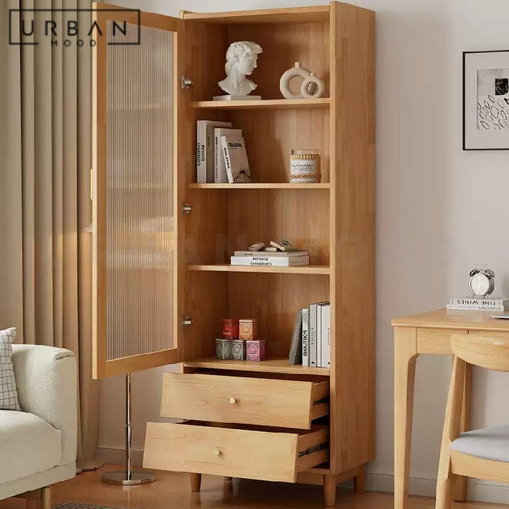 MELLER Modern Solid Wood Tall Cabinet