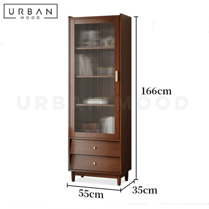 MELLER Modern Solid Wood Tall Cabinet