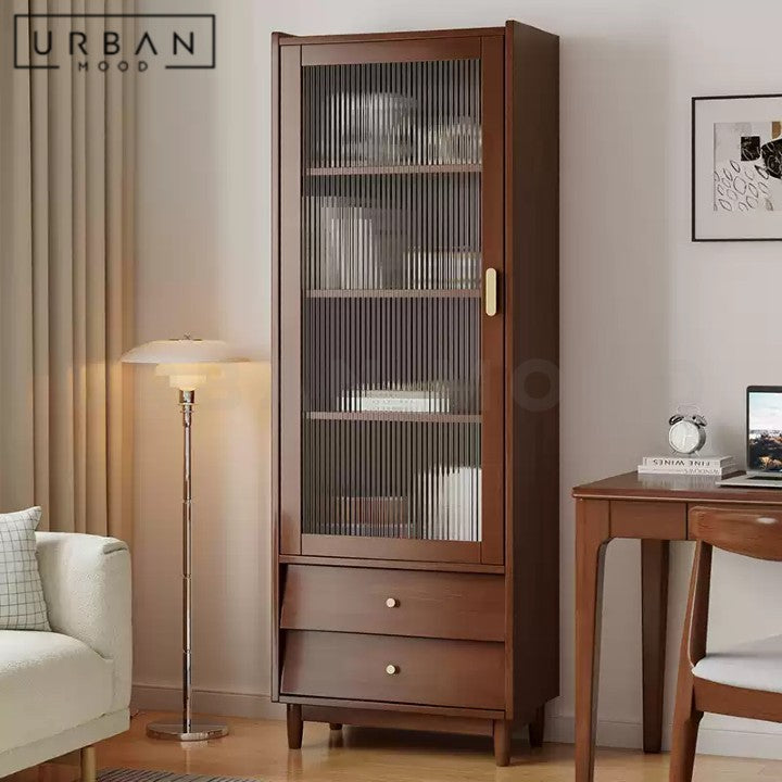 MELLER Modern Solid Wood Tall Cabinet