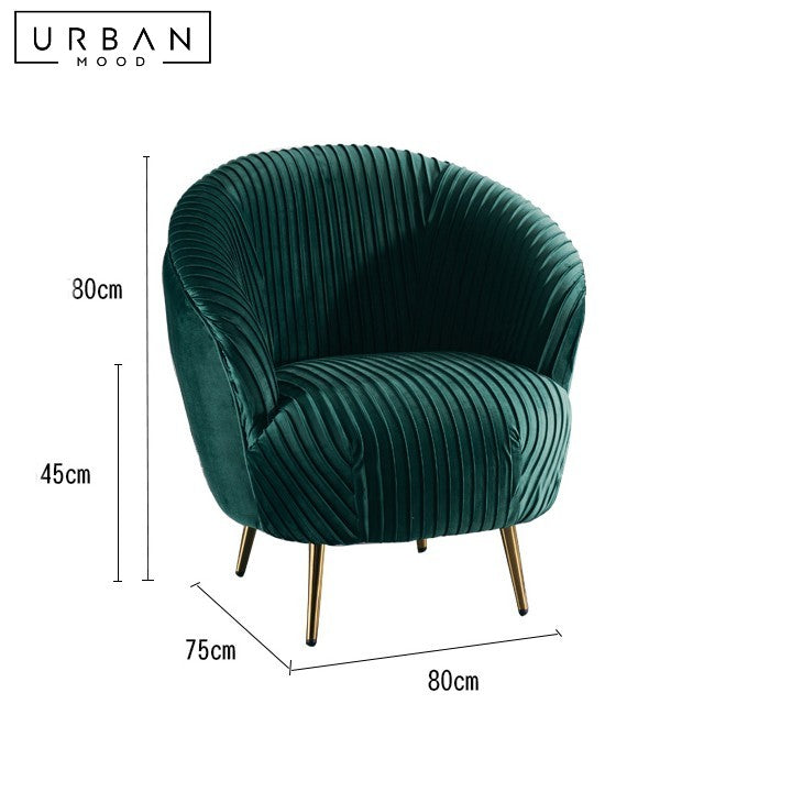 MELESSE Modern Velvet Lounge Chair