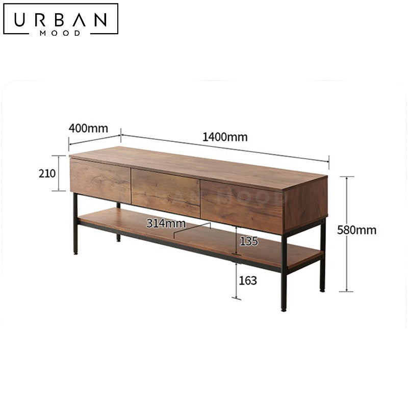 MELI Industrial Solid Wood TV Console