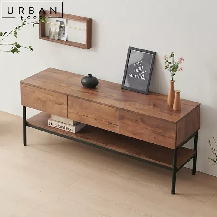 MELI Industrial Solid Wood TV Console