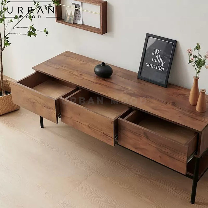 MELI Industrial Solid Wood TV Console