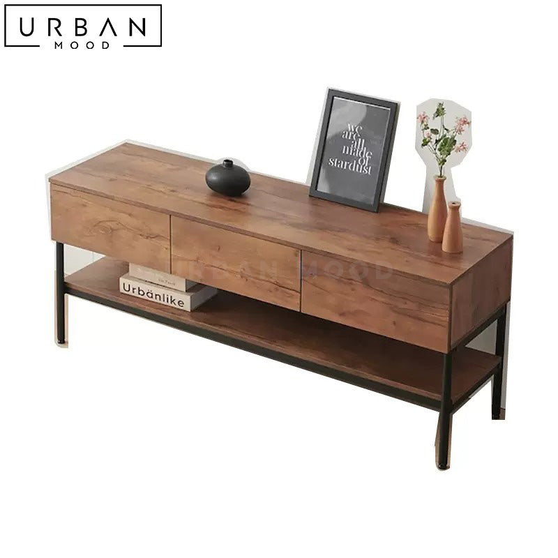 MELI Industrial Solid Wood TV Console