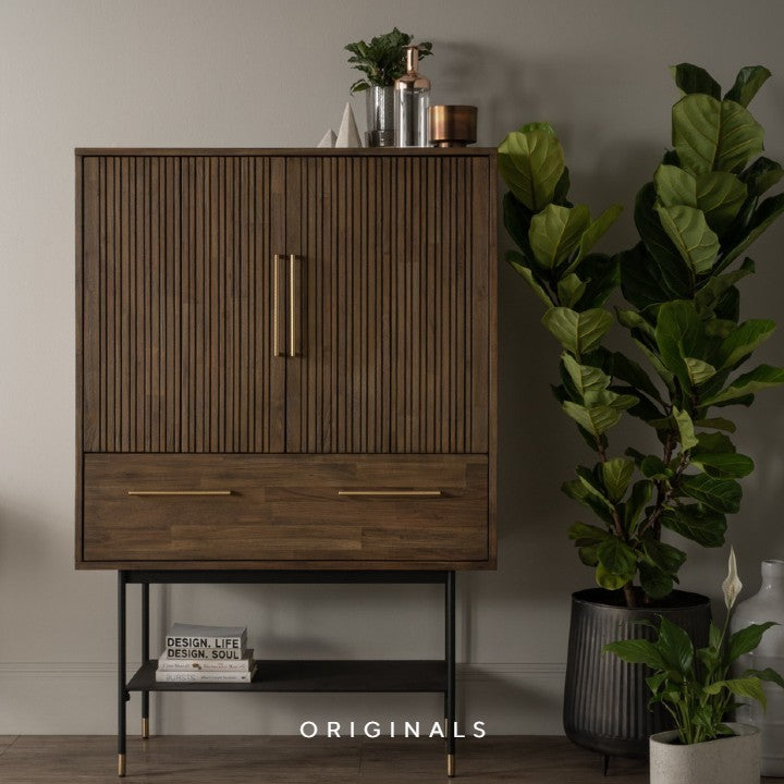 MELITTA Modern Solid Wood Tall Sideboard
