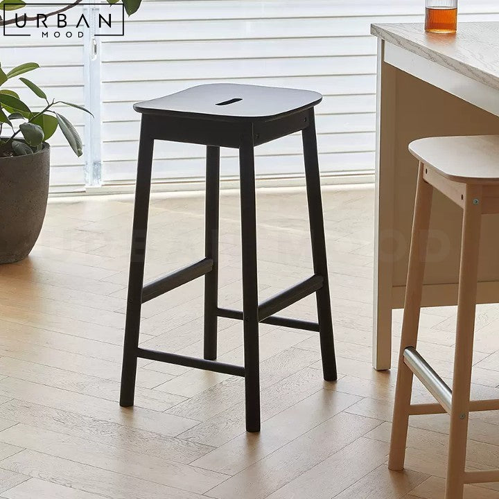 MELLO Modern Solid Wood Bar Stool