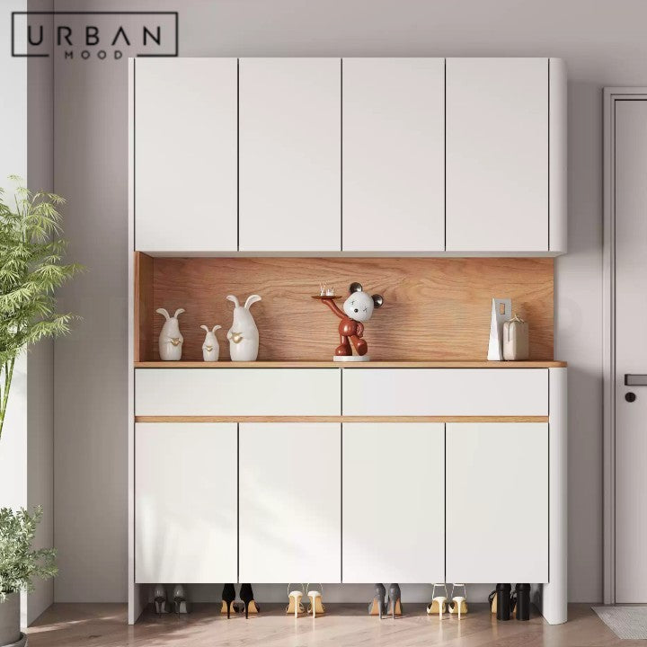 MENDOZA Japandi Full Height Shoe Cabinet