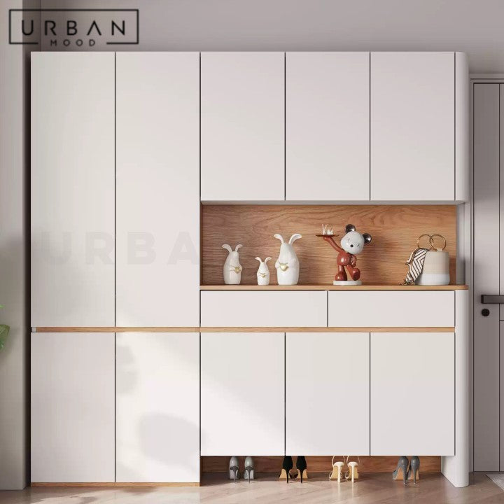 MENDOZA Japandi Full Height Shoe Cabinet
