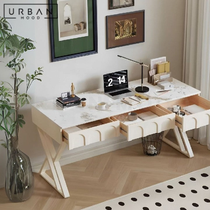 MENSAH Modern Sintered Stone Study Table