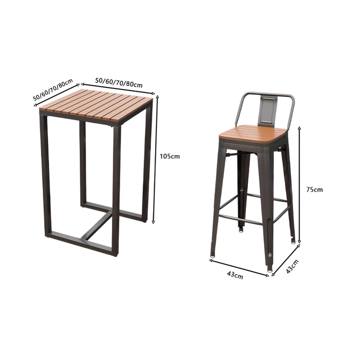 MERIDIAN Modern Outdoor Bar Table and Chairs - Urban Mood Singapore
