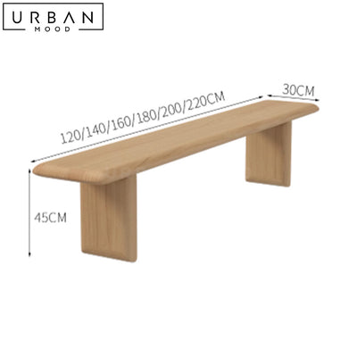 MESCAL Japandi Solid Wood Dining Table