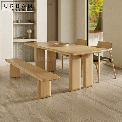 MESCAL Japandi Solid Wood Dining Table