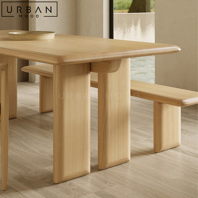 MESCAL Japandi Solid Wood Dining Table