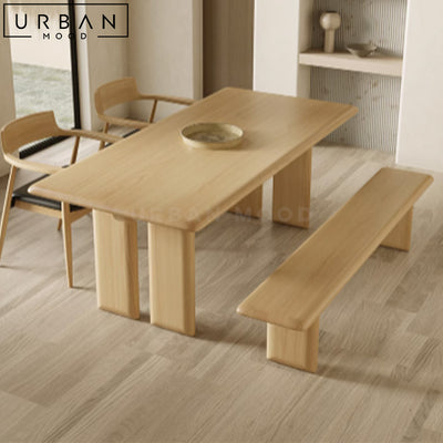 MESCAL Japandi Solid Wood Dining Table