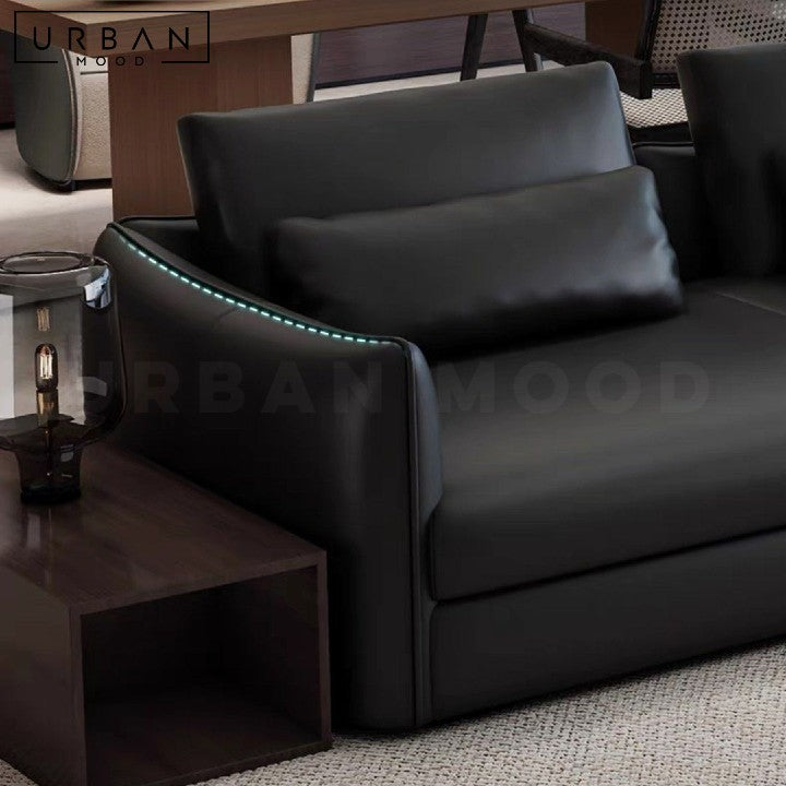 WALLY Modern Leather Sofa