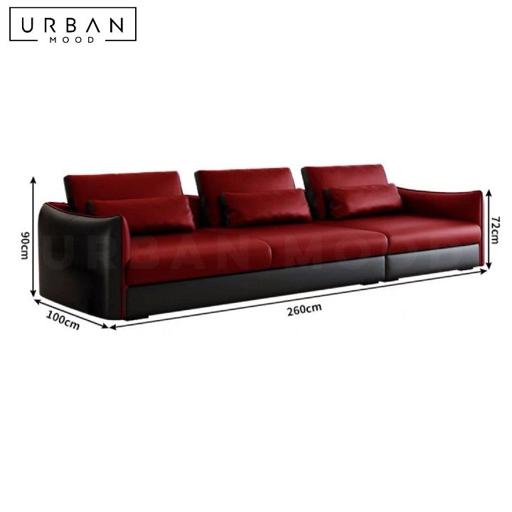 WALLY Modern Leather Sofa