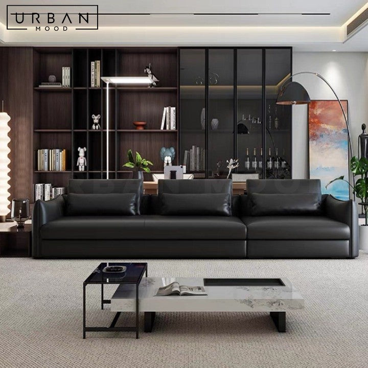 WALLY Modern Leather Sofa