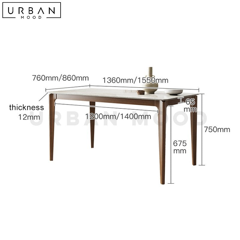 MIAH Modern Sintered Stone Dining Table