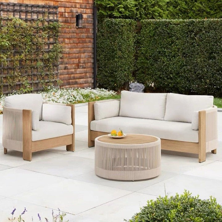 MICHAUD Modern Solid Wood Outdoor Sofa