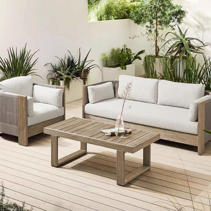 MICHAUD Modern Solid Wood Outdoor Sofa