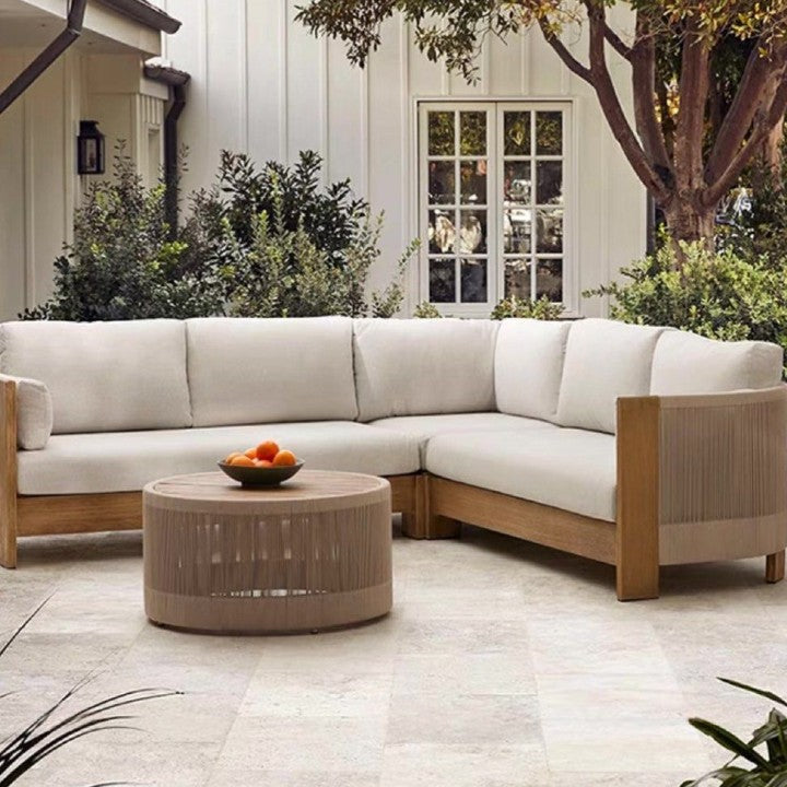 MICHAUD Modern Solid Wood Outdoor Sofa