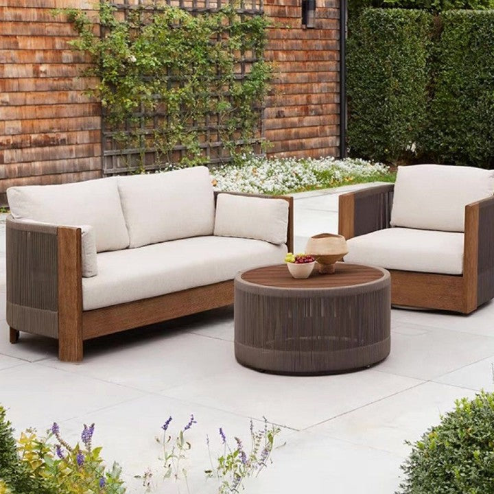 MICHAUD Modern Solid Wood Outdoor Sofa