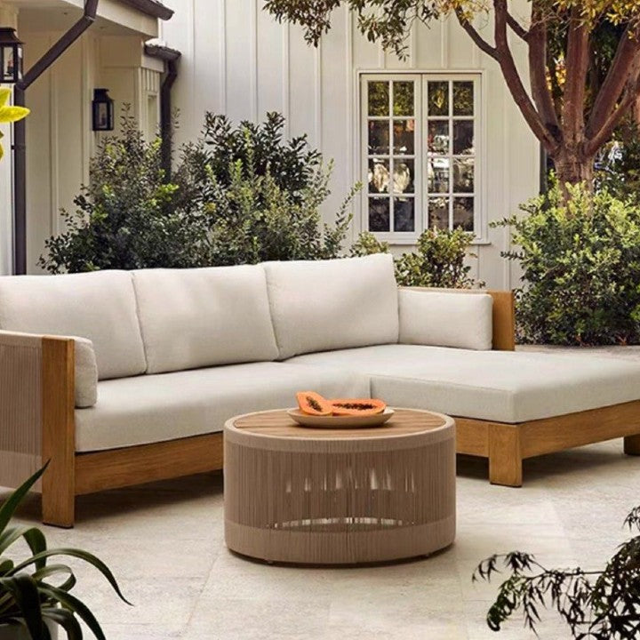 MICHAUD Modern Solid Wood Outdoor Sofa