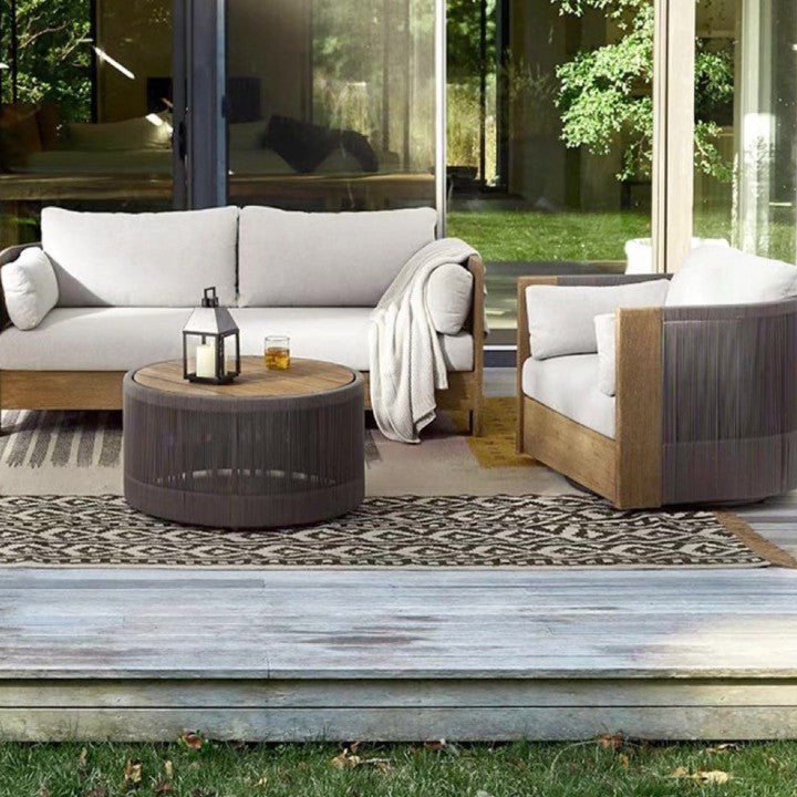 MICHAUD Modern Solid Wood Outdoor Sofa