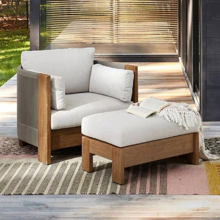 MICHAUD Modern Solid Wood Outdoor Sofa