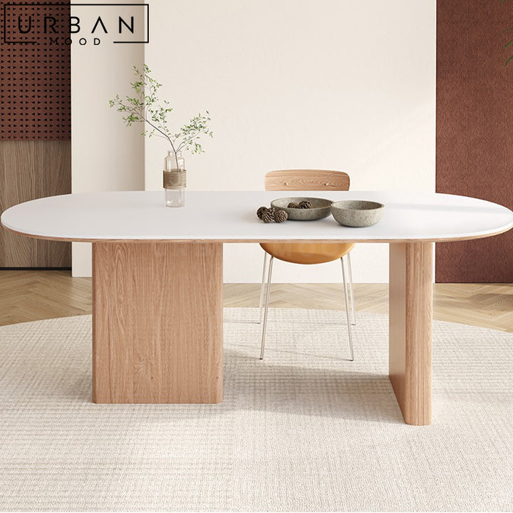 MICHEL Japandi Sintered Stone Dining Table