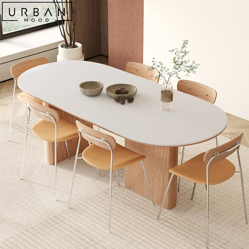 MICHEL Japandi Sintered Stone Dining Table