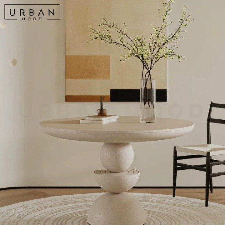 MICI Modern Solid Wood Round Dining Table