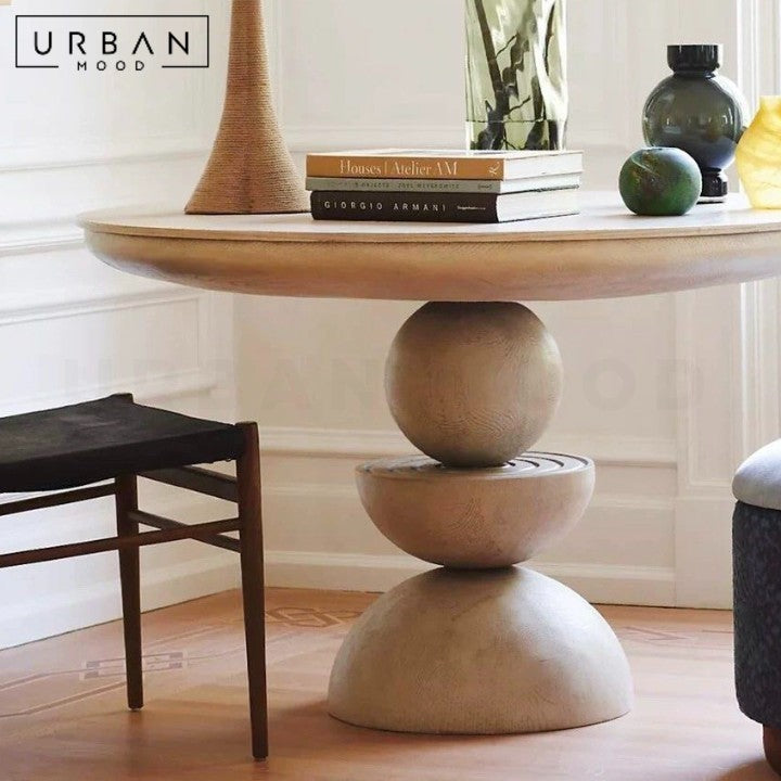 MICI Modern Solid Wood Round Dining Table