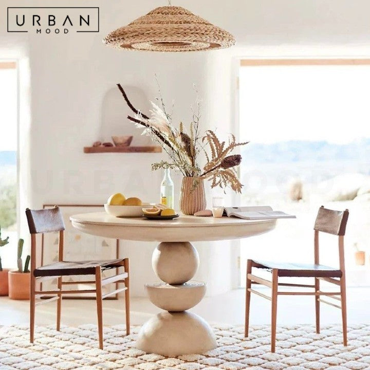 MICI Modern Solid Wood Round Dining Table