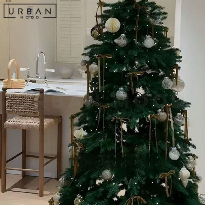 MILADA Rustic Rattan Bar Stool