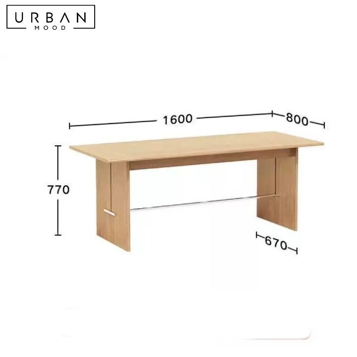 MILETIC Modern Solid Wood Dining Table