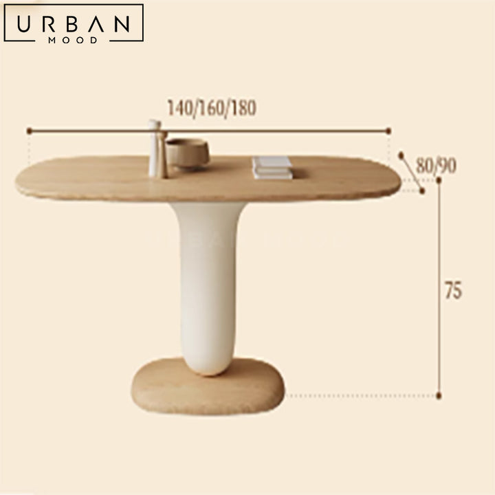 MILLIOT Japandi Solid Wood Dining Table