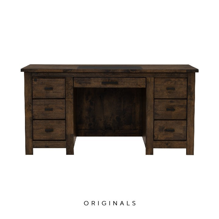 MIMOZA Rustic Solid Wood Study Desk
