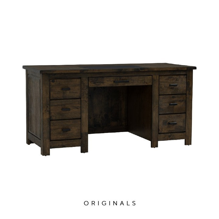 MIMOZA Rustic Solid Wood Study Desk