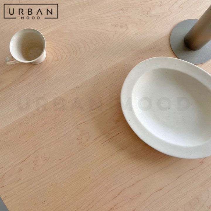 MINEA Modern Solid Wood Round Dining Table