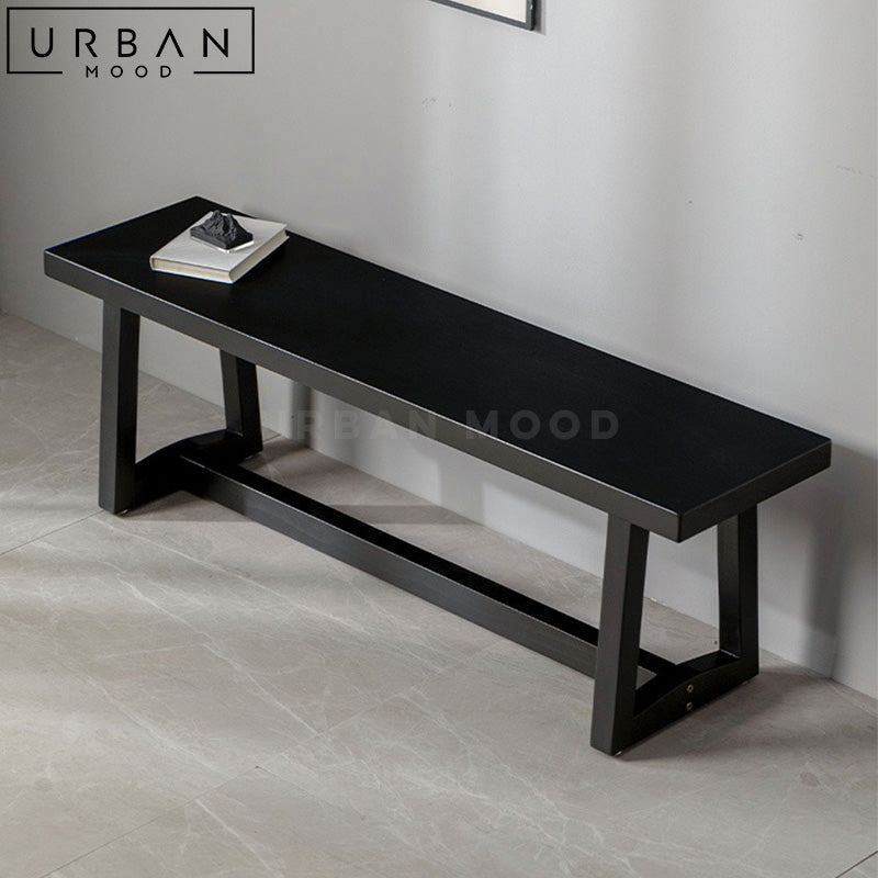 MINER Modern Solid Wood Bench