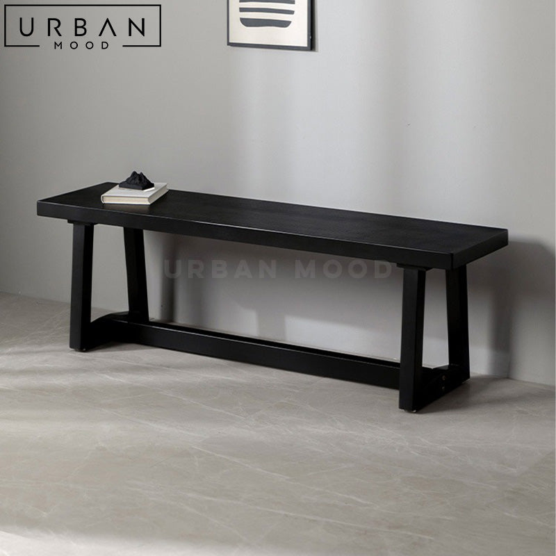 MINER Modern Solid Wood Bench