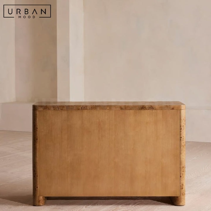 MINIFORM Mid Century Burl Wood Chest of Drawers