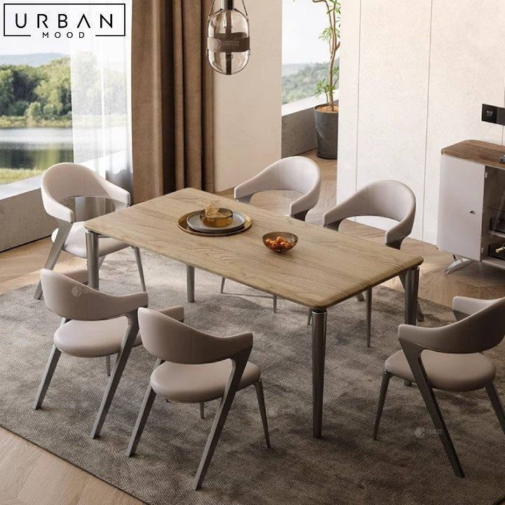 MIRELI Modern Solid Wood Dining Table