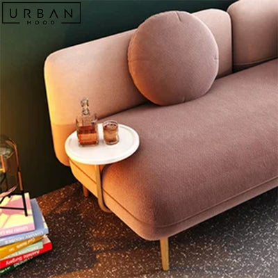 MIRELLE Modern Velvet Chaise Sofa