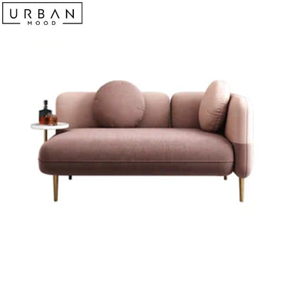 MIRELLE Modern Velvet Chaise Sofa