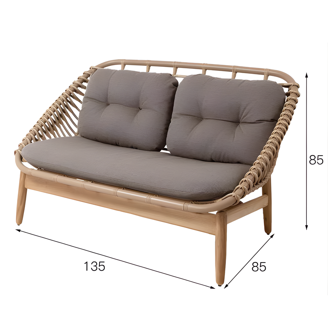 MIRETTA Modern Outdoor Rattan Sofa - Urban Mood Singapore