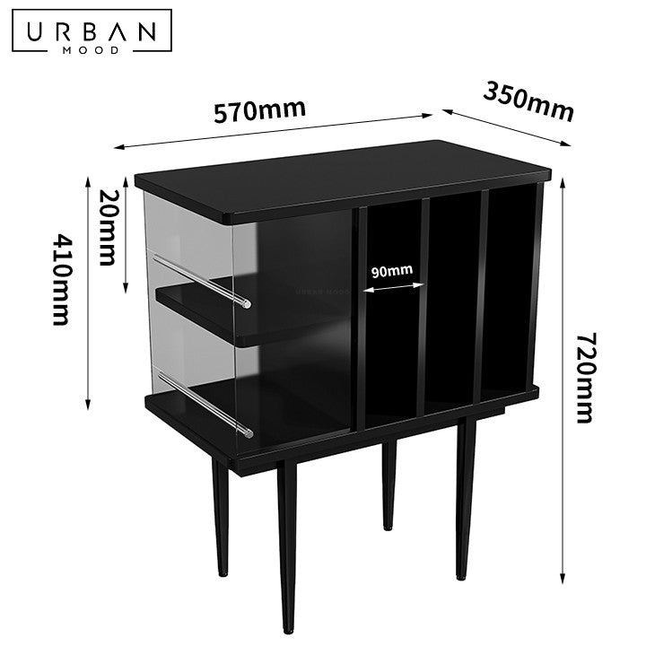 MISHRA Modern Solid Wood Side Cabinet
