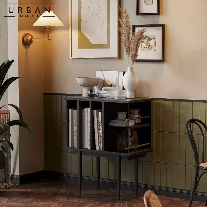 MISHRA Modern Solid Wood Side Cabinet