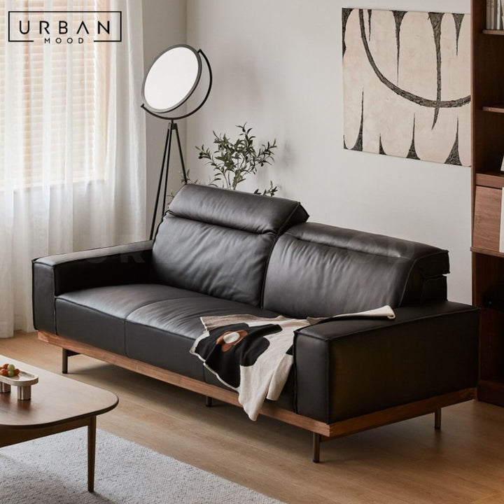 MOCA Japandi Leather Sofa